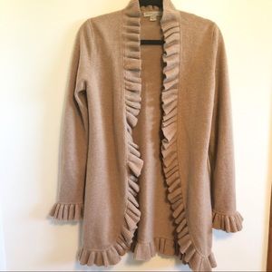 Kinross  Cashmere Ruffled Sweater Size Medium